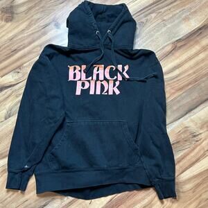 Black Pink Graphic Hoodie Size Medium